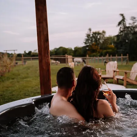Hytte La Roulotte - Bain Nordique - Sauna Et Animaux
